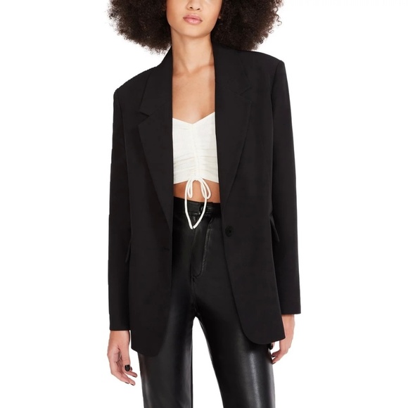 Steve Madden Ladies’ Oversized Blazer, Medium, Black, NWT - Picture 3 of 16
